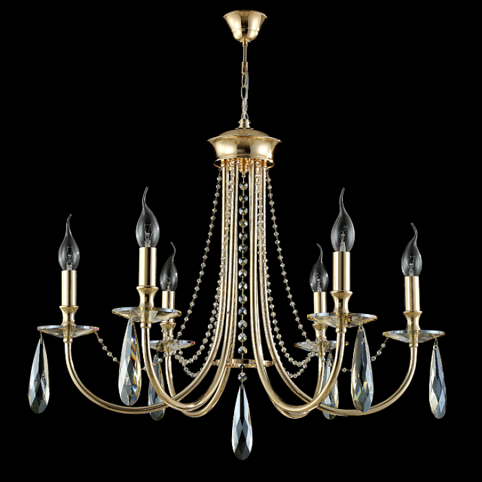 Люстра Crystal Lux VICTORIA SP6 GOLD/AMBER
