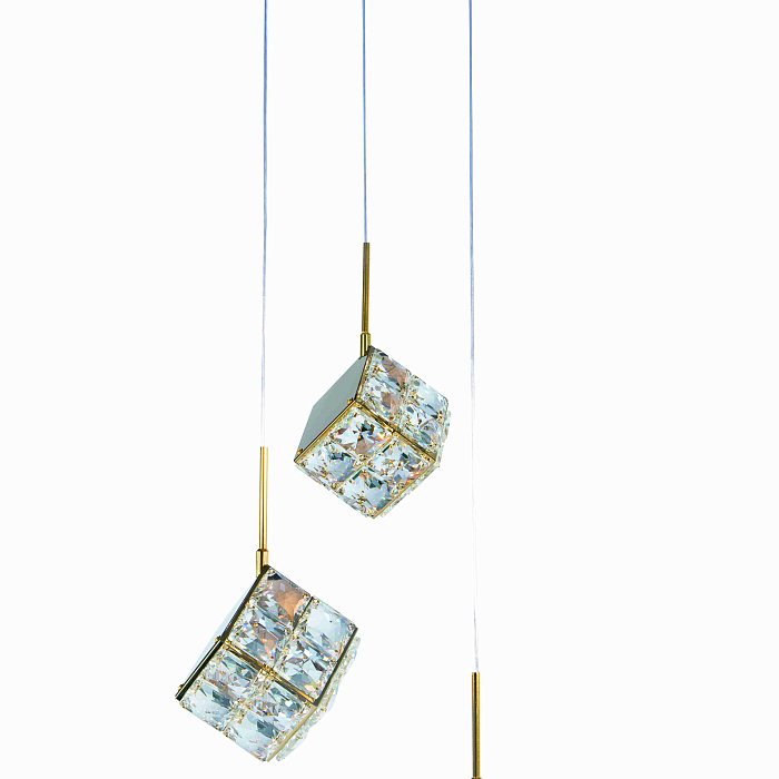 Люстра NewRgy 6009E/3A GOLD+CLEAR